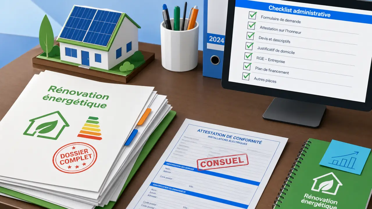 Vos demarches eco energy : dossiers rénovation et formulaire CONSUEL sur checklist