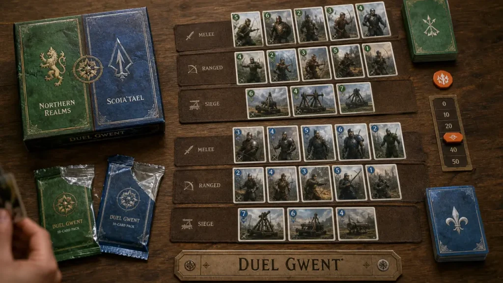 Gwent jeu de société : duel tactique à deux manches