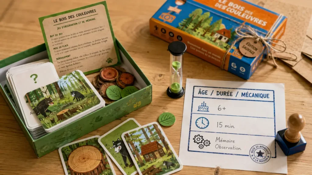 Jeu de société djeco sur table : âge, durée et mécanique