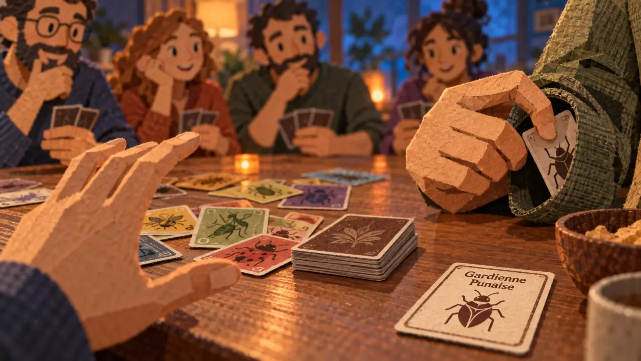 Jeu de société le mito : tricher, Gardienne Punaise et cartes spéciales