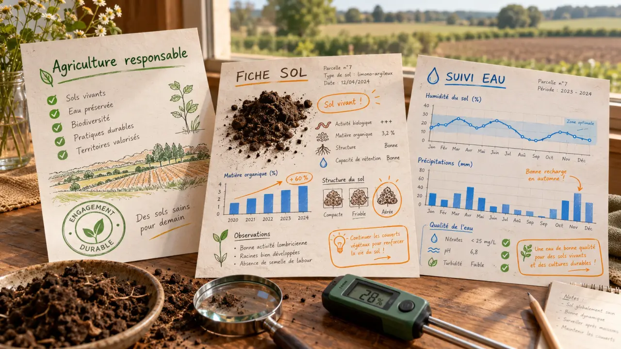 Agriculture responsable : documents de certification, sol et suivi eau vérifiables
