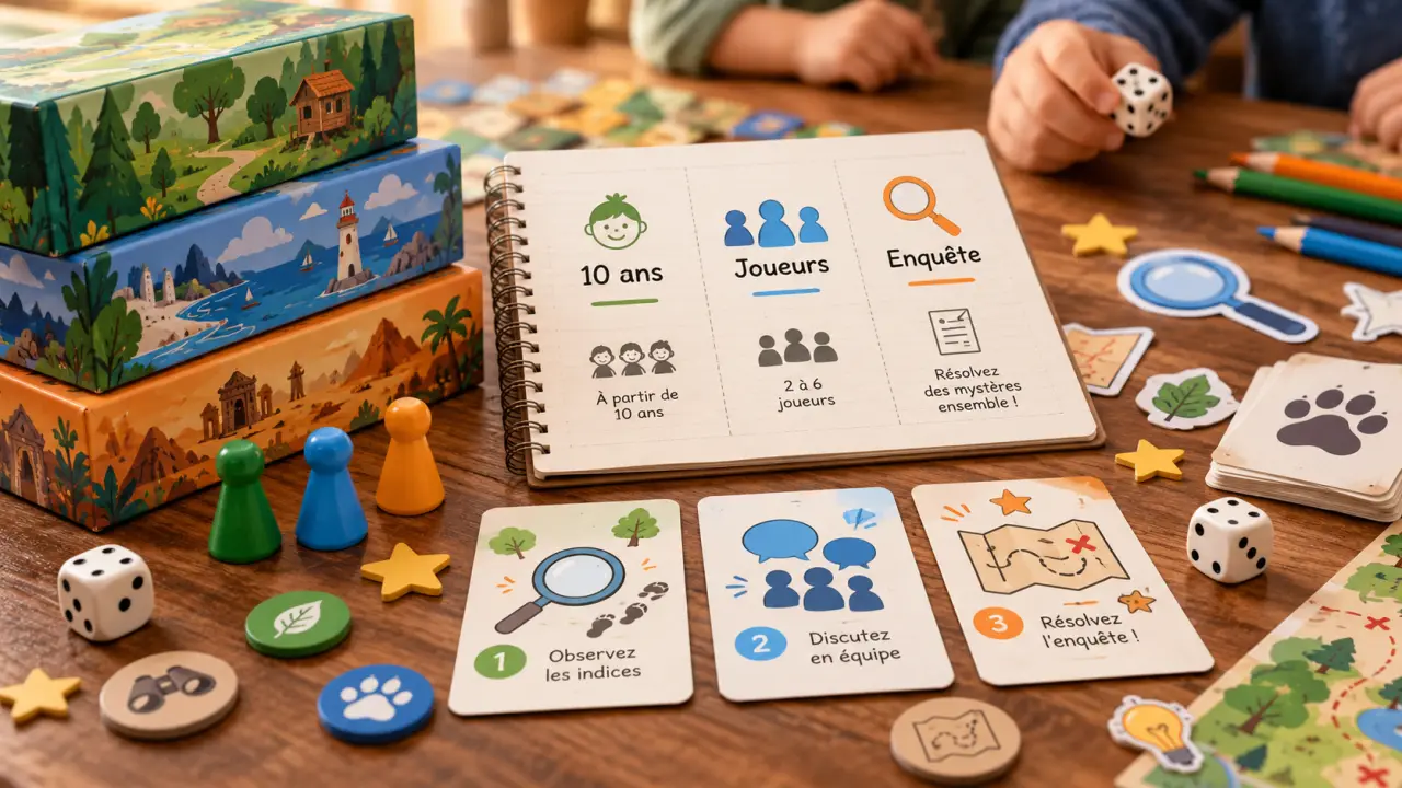 Jeux de société 10 ans : enquête solo et défis à plusieurs joueurs